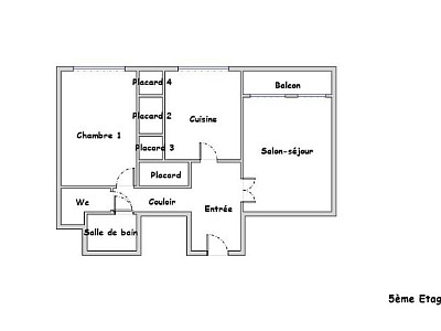 APPARTEMENT T2 A LOUER - VILLEURBANNE Gratte-Ciel-Est - 58.02 m2 - 985€ charges comprises par mois