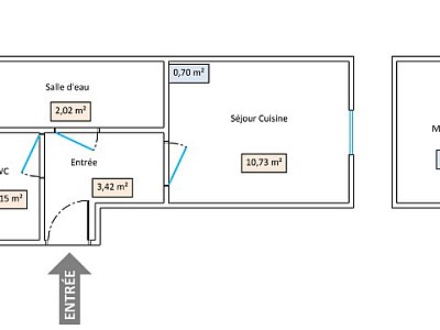 STUDIO A LOUER - LYON 6EME ARRONDISSEMENT Marechal Lyautey - 17.32 m2 - 518€ charges comprises par mois