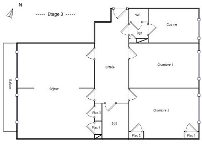 APPARTEMENT T3 A LOUER - LYON 6EME ARRONDISSEMENT l Helvetie - 90.25 m2 - 1�420�&euro; charges comprises par mois