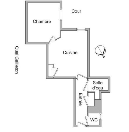 STUDIO A LOUER - LYON 2EME ARRONDISSEMENT Gailleton-A. Comte - 22.13 m2 - 555 &euro; charges comprises par mois
