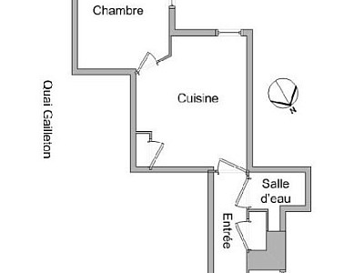 STUDIO A LOUER - LYON 2EME ARRONDISSEMENT Gailleton-A. Comte - 22.13 m2 - 555 € charges comprises par mois