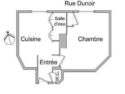 STUDIO A LOUER - LYON 3EME ARRONDISSEMENT Bonnel-Servient - 22.31 m2 - 562,86 € charges comprises par mois