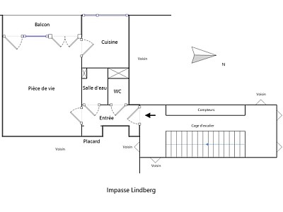 STUDIO A LOUER - LYON 3EME ARRONDISSEMENT Monchat-Bonnand - 26.84 m2 - 488 € charges comprises par mois