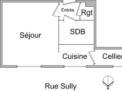 APPARTEMENT T1 A LOUER - LYON 6EME ARRONDISSEMENT - 25,39 m2 - 555 € charges comprises par mois