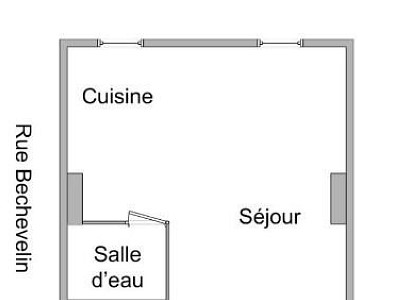 APPARTEMENT T1 A LOUER - LYON 7EME ARRONDISSEMENT - 25.7 m2 - 498 € charges comprises par mois