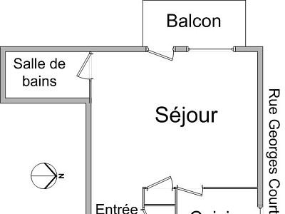 APPARTEMENT T1 A LOUER - VILLEURBANNE - 31.81 m2 - 522 € charges comprises par mois