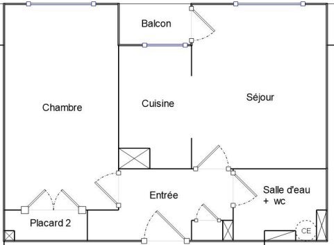 APPARTEMENT T2 A LOUER - CALUIRE ET CUIRE - 39.66 m2 - 634,23 &euro; charges comprises par mois