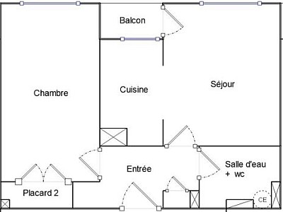 APPARTEMENT T2 A LOUER - CALUIRE ET CUIRE - 39.66 m2 - 634,23 € charges comprises par mois