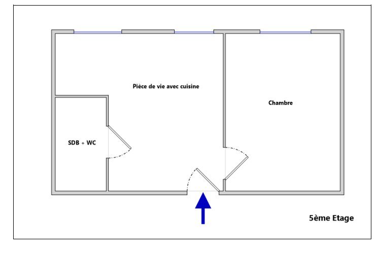 APPARTEMENT T2 A LOUER - LYON 2EME ARRONDISSEMENT La Bourse-Grenette - 21.82 m2 - 695 &euro; charges comprises par mois