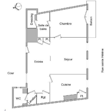 APPARTEMENT T2 A LOUER - LYON 2EME ARRONDISSEMENT Gailleton-A. Comte - 64.35 m2 - 1 000 &euro; charges comprises par mois