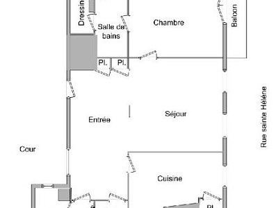 APPARTEMENT T2 A LOUER - LYON 2EME ARRONDISSEMENT Gailleton-A. Comte - 64.35 m2 - 1 000 € charges comprises par mois