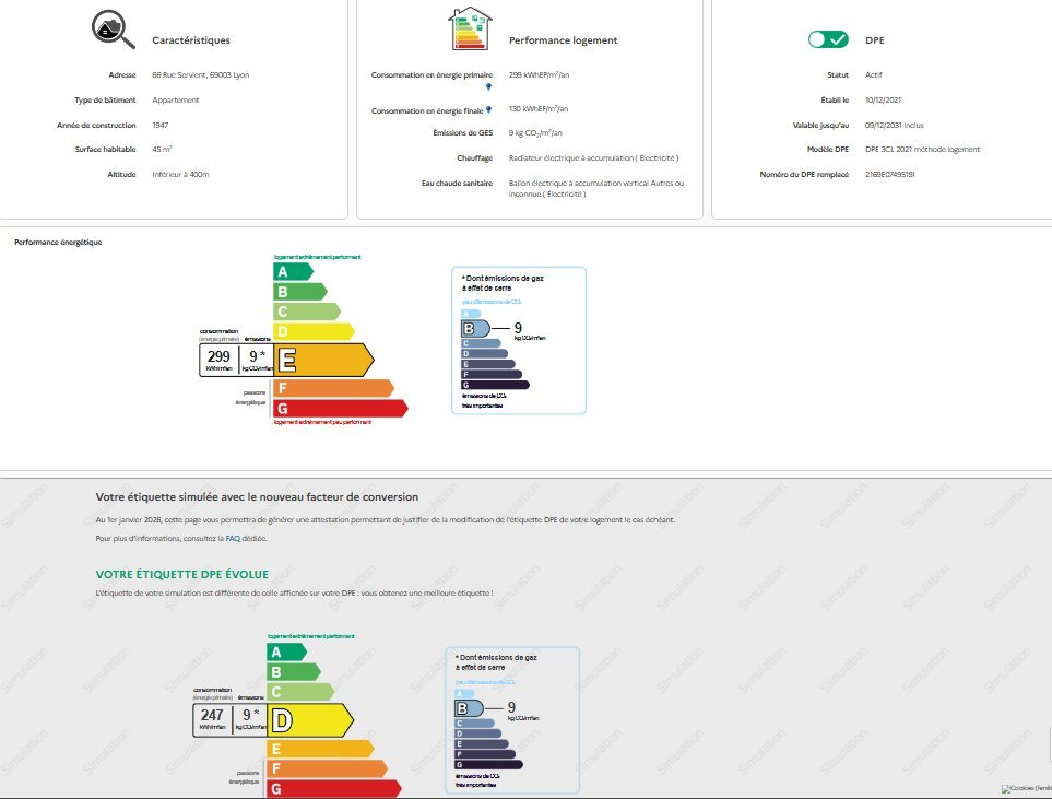 APPARTEMENT T2 A LOUER - LYON 3EME ARRONDISSEMENT Bonnel-Servient - 45.87 m2 - 945�&euro; charges comprises par mois