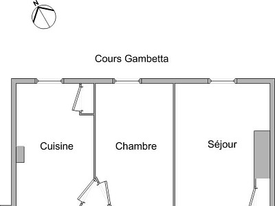 APPARTEMENT T2 A LOUER - LYON 3EME ARRONDISSEMENT - 55,67 m2 - 840,79 € charges comprises par mois
