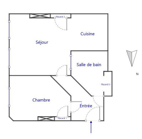 APPARTEMENT T2 A LOUER - LYON 3EME ARRONDISSEMENT Bonnel-Servient - 37.93 m2 - 778,71 &euro; charges comprises par mois