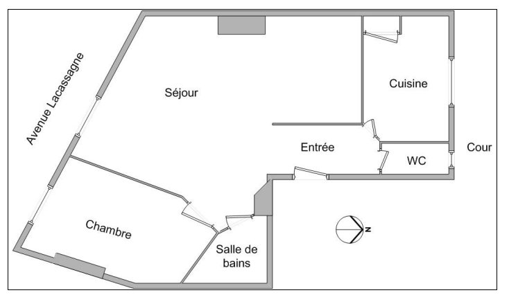 APPARTEMENT T2 A LOUER - LYON 3EME ARRONDISSEMENT Monchat-Bonnand - 58.71 m2 - 716,48 &euro; charges comprises par mois