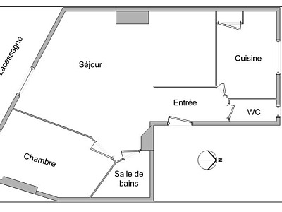 APPARTEMENT T2 A LOUER - LYON 3EME ARRONDISSEMENT Monchat-Bonnand - 58.71 m2 - 716,48 € charges comprises par mois