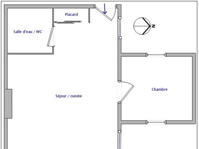 APPARTEMENT T2 A LOUER - LYON 6EME ARRONDISSEMENT PREFECTURE - 39,88 m2 - 822,96 € charges comprises par mois