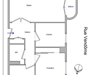 APPARTEMENT T2 A LOUER - LYON 6EME ARRONDISSEMENT l Helvetie - 52.83 m2 - 900 € charges comprises par mois