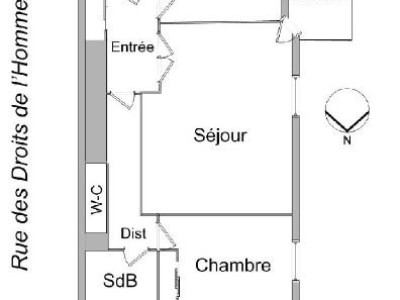 APPARTEMENT T2 A LOUER - LYON 6EME ARRONDISSEMENT - 56,45 m2 - 770 € charges comprises par mois