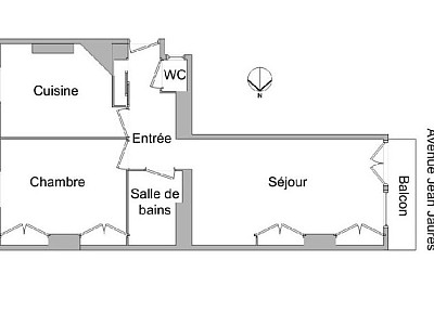 APPARTEMENT T2 A LOUER - LYON 7EME ARRONDISSEMENT Domer - 54.79 m2 - 840 &euro; charges comprises par mois