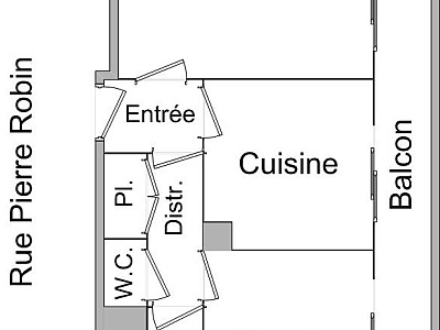 APPARTEMENT T2 A LOUER - LYON 7EME ARRONDISSEMENT - 41.5 m2 - 688,25 € charges comprises par mois