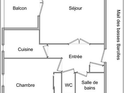 APPARTEMENT T2 A LOUER - ST GENIS LAVAL Basses-Barolles - 46.73 m2 - 700 € charges comprises par mois