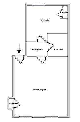 APPARTEMENT T2 A LOUER - VILLEFRANCHE SUR SAONE Centre-Ville-Sud - 44.62 m2 - 565 &euro; charges comprises par mois