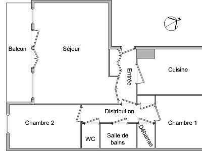 APPARTEMENT T3 A LOUER - FONTAINES SUR SAONE - 69,64 m2 - 829,51 € charges comprises par mois
