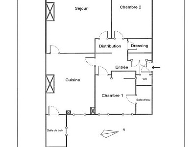 APPARTEMENT T3 A LOUER - LYON 1ER ARRONDISSEMENT - 107.75 m2 - 1533 € charges comprises par mois