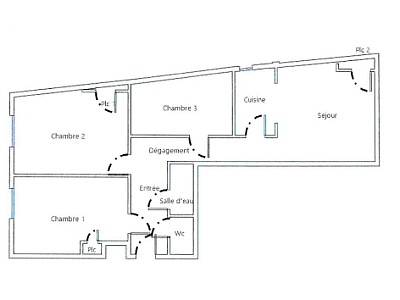APPARTEMENT T3 A LOUER - LYON 2EME ARRONDISSEMENT Rambaud-Seguin - 66.26 m2 - 1 103 € charges comprises par mois