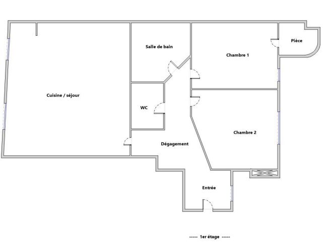 APPARTEMENT T3 A LOUER - LYON 2EME ARRONDISSEMENT Bellecour-Sala - 65.29 m2 - 1 080 &euro; charges comprises par mois