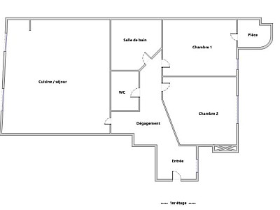APPARTEMENT T3 A LOUER - LYON 2EME ARRONDISSEMENT Bellecour-Sala - 65.29 m2 - 1 080 &euro; charges comprises par mois