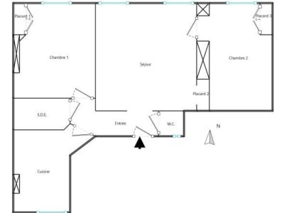 APPARTEMENT T3 A LOUER - LYON 3EME ARRONDISSEMENT - 55.91 m2 - 981,29 € charges comprises par mois