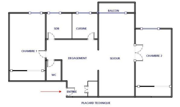 APPARTEMENT T3 A LOUER - LYON 6EME ARRONDISSEMENT Edgard Quinet - 65.45 m2 - 2 493,47 &euro; charges comprises par mois