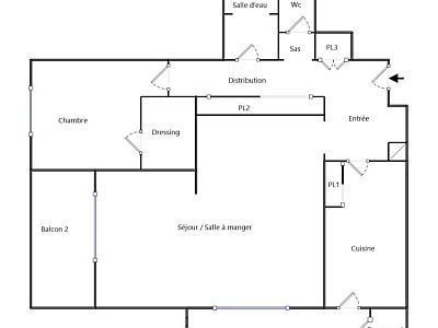 APPARTEMENT T3 A LOUER - ST GENIS LAVAL Centre-Bourg - 69.5 m2 - 975 &euro; charges comprises par mois
