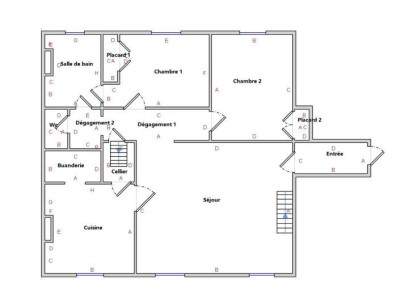 APPARTEMENT T4 A LOUER - LYON 2EME ARRONDISSEMENT - 92.42 m2 - 1490 € charges comprises par mois