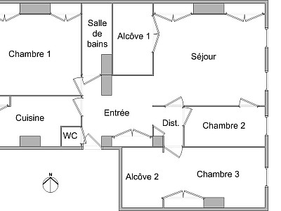 APPARTEMENT T4 A LOUER - LYON 2EME ARRONDISSEMENT - 112.8 m2 - 1 655 &euro; charges comprises par mois