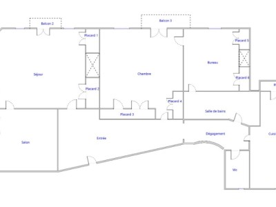 APPARTEMENT T4 A LOUER - LYON 5EME ARRONDISSEMENT - 111.99 m2 - 1465 € charges comprises par mois