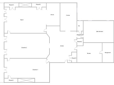 APPARTEMENT T4 A LOUER - LYON 6EME ARRONDISSEMENT Puvis de Chavannes - 91.29 m2 - 1 095 € charges comprises par mois