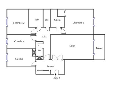APPARTEMENT T4 A LOUER - LYON 6EME ARRONDISSEMENT - 95.35 m2 - 1588,35 € charges comprises par mois