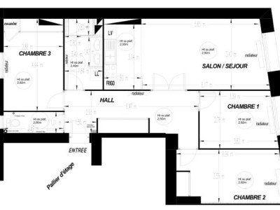 APPARTEMENT T4 A LOUER - LYON 8EME ARRONDISSEMENT - 79,21 m2 - 1120 € charges comprises par mois
