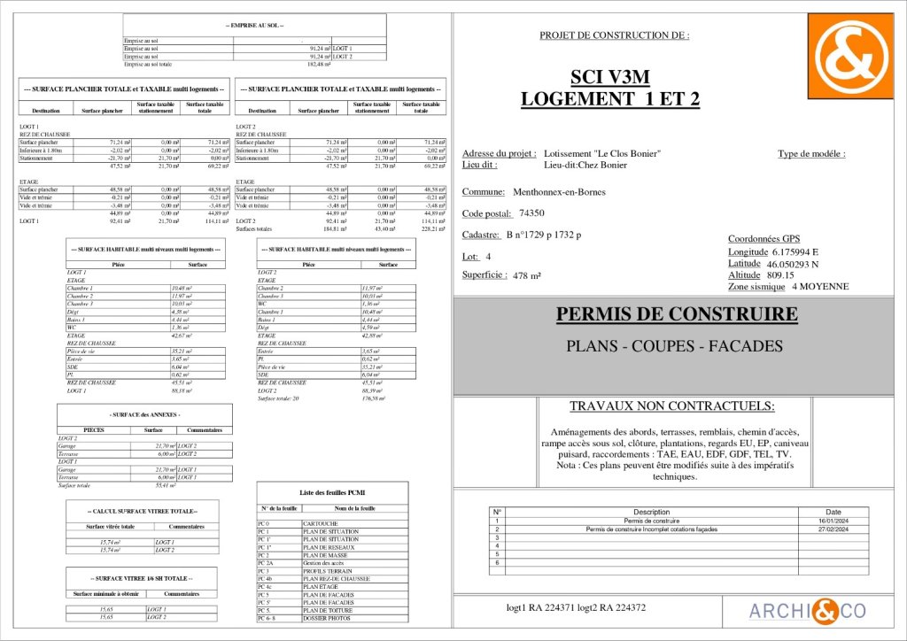 APPARTEMENT T4 A LOUER - MENTHONNEX EN BORNES - 88.18 m2 - 1�300�&euro; charges comprises par mois