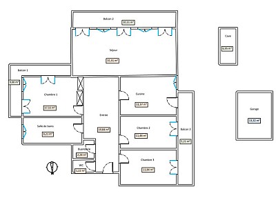 APPARTEMENT T4 A LOUER - VILLEURBANNE Gratte-Ciel-Est - 120.3 m2 - 1 450 € charges comprises par mois