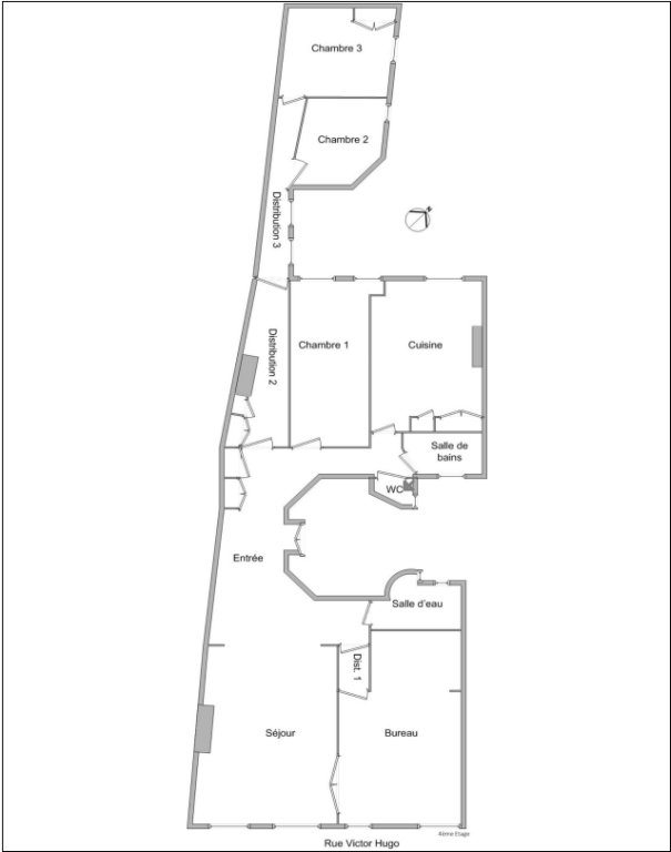 APPARTEMENT T5 A LOUER - LYON 2EME ARRONDISSEMENT Bellecour-Sala - 146.09 m2 - 1 890 &euro; charges comprises par mois