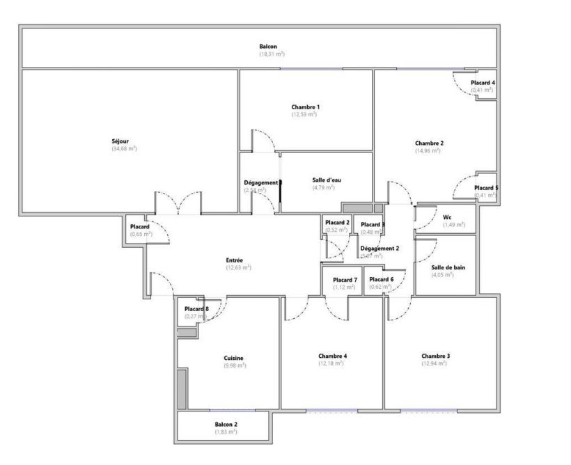 APPARTEMENT T5 A LOUER - LYON 3EME ARRONDISSEMENT Mutualite-Liberte - 132.32 m2 - 2�380�&euro; charges comprises par mois