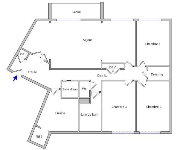 APPARTEMENT T5 A LOUER - VILLEURBANNE Einstein-Salengro - 96.78 m2 - 1 320 &euro; charges comprises par mois