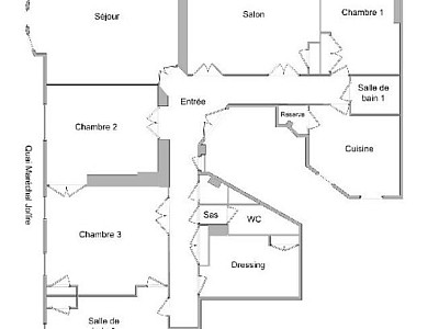 APPARTEMENT T6 A LOUER - LYON 2EME ARRONDISSEMENT Vaubecour-Mairie - 220.69 m2 - 3 140 € charges comprises par mois